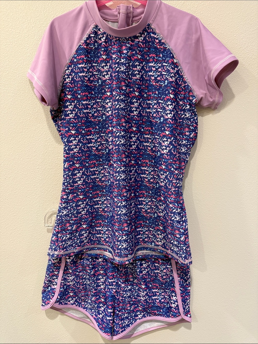 Eddie Bauer Girls 4 Piece Reversible Swim Set in Purple 14/16